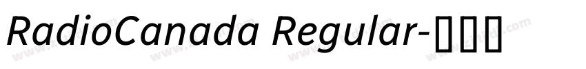 RadioCanada Regular字体转换 RadioCanada Regular字体转换